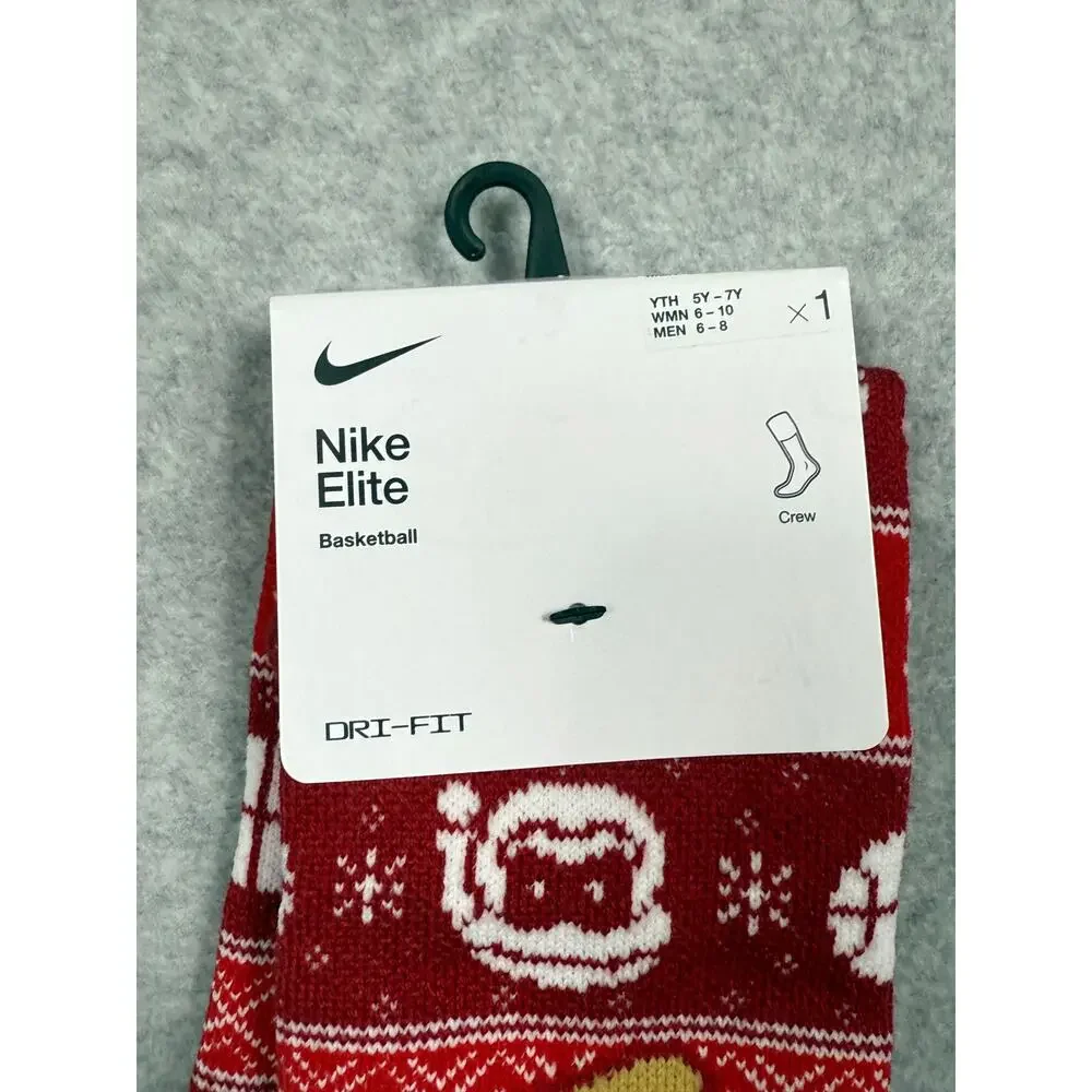 Nike Elite Christmas Basketball Socks Youth 5y-7y Wmn 6-10 Men 6-8 NEW